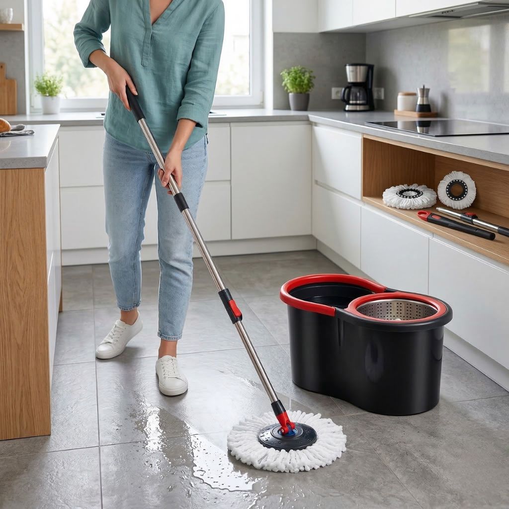 Mop Giratório Profissional 360° com Centrífuga