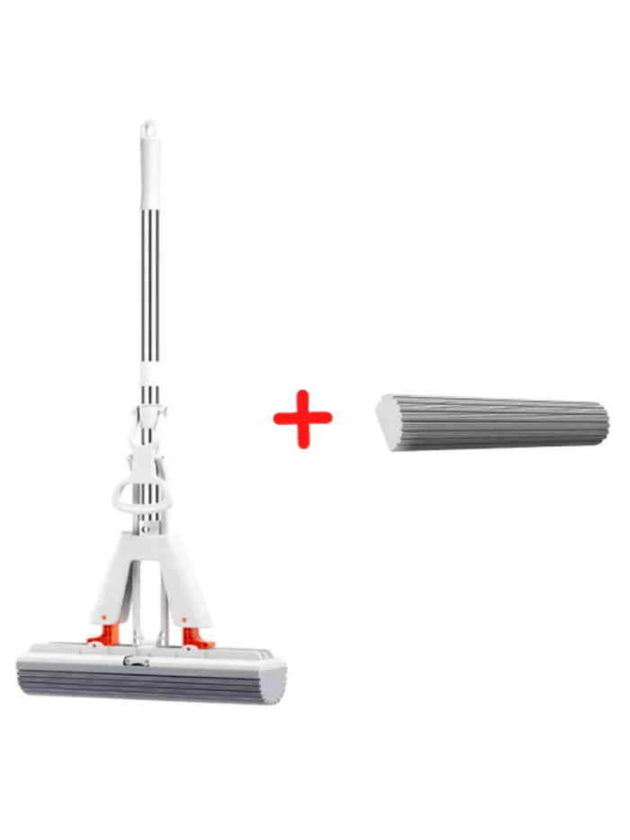 Esfregão Dobrável MaxMop©: Limpeza Fácil e Rápida! (Com Balde Incluso)