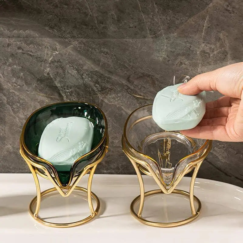Saboneteira de Luxo de Aço Inoxidável e Acrílico