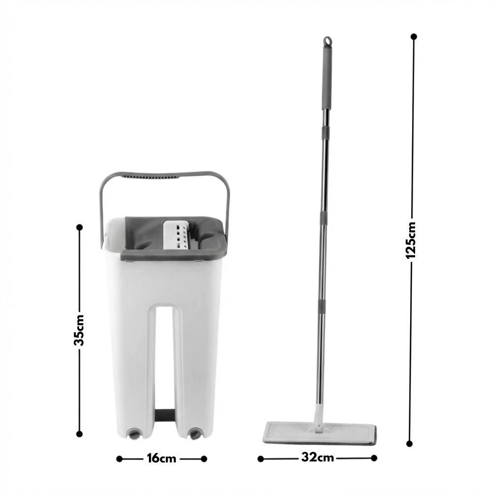 Flat Mop 360° Lava e Seca Com Balde