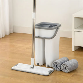 Flat Mop 360° Lava e Seca Com Balde