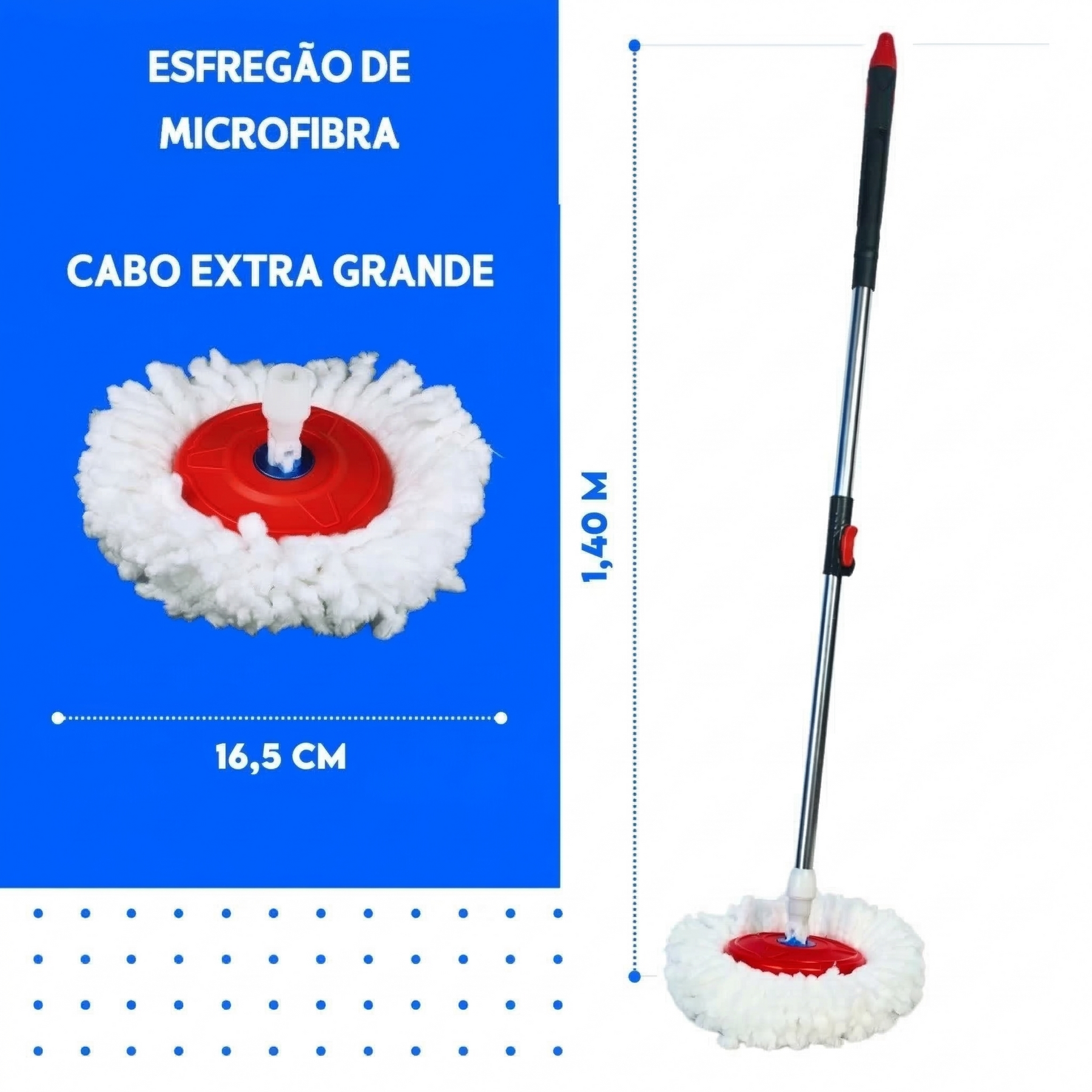 Mop Giratório Profissional 360° com Centrífuga