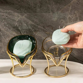 Saboneteira de Luxo de Aço Inoxidável e Acrílico